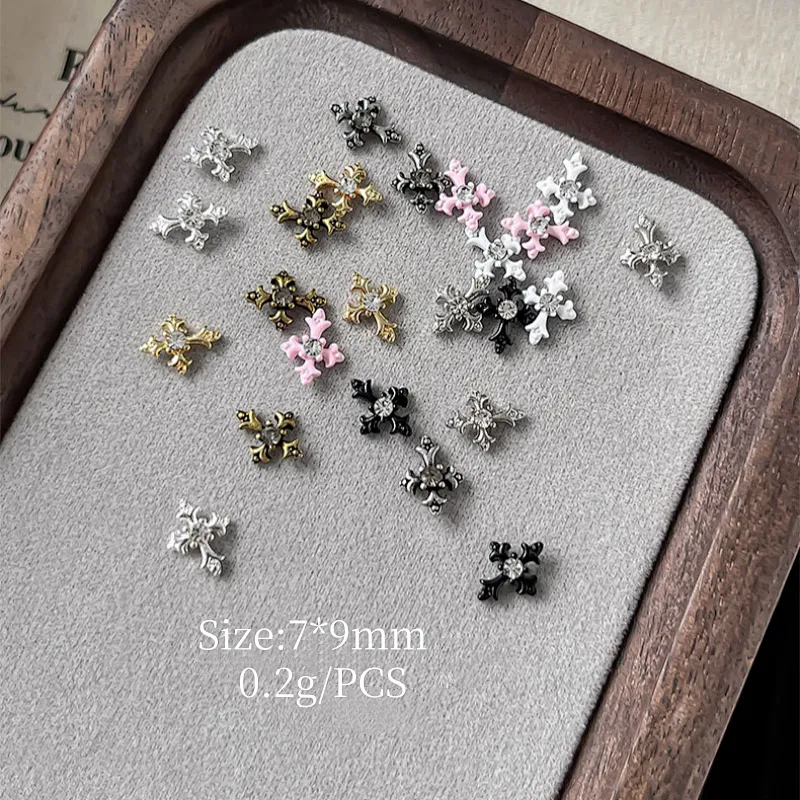 Metal Cross Nail Charms